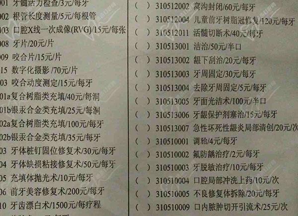 无锡根管收费标准价格表 无锡根管收费标准价格表